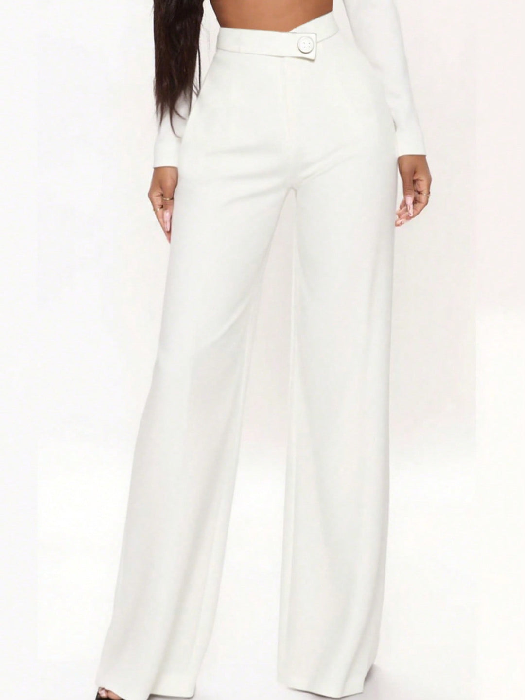 Pantaloni SHEIN, alb
