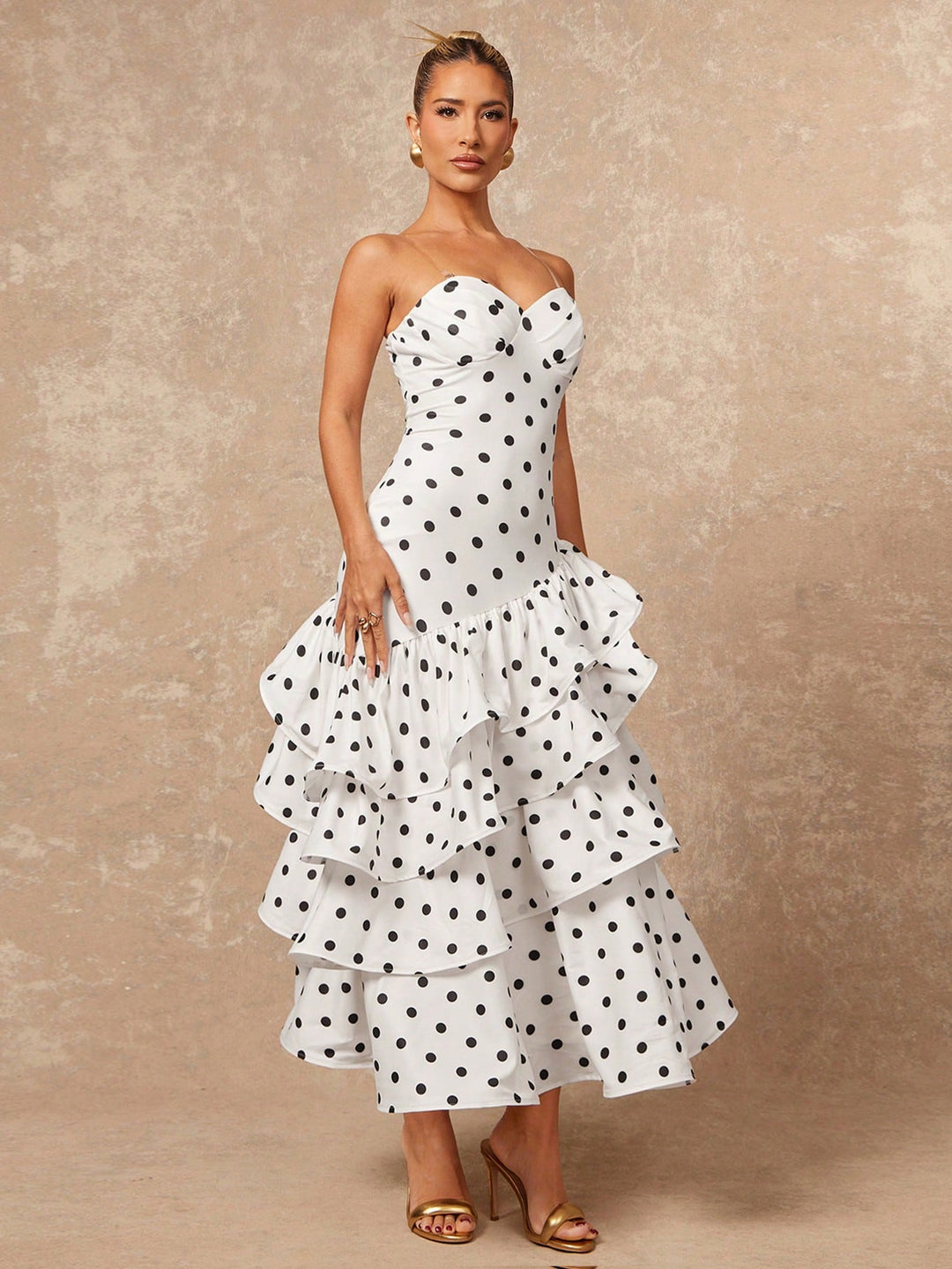 Rochie maxi SHEIN, bej