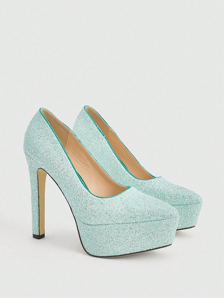 Pantofi cu toc SHEIN, verde