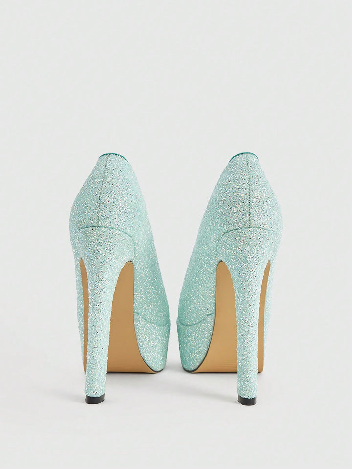 Pantofi cu toc SHEIN, verde