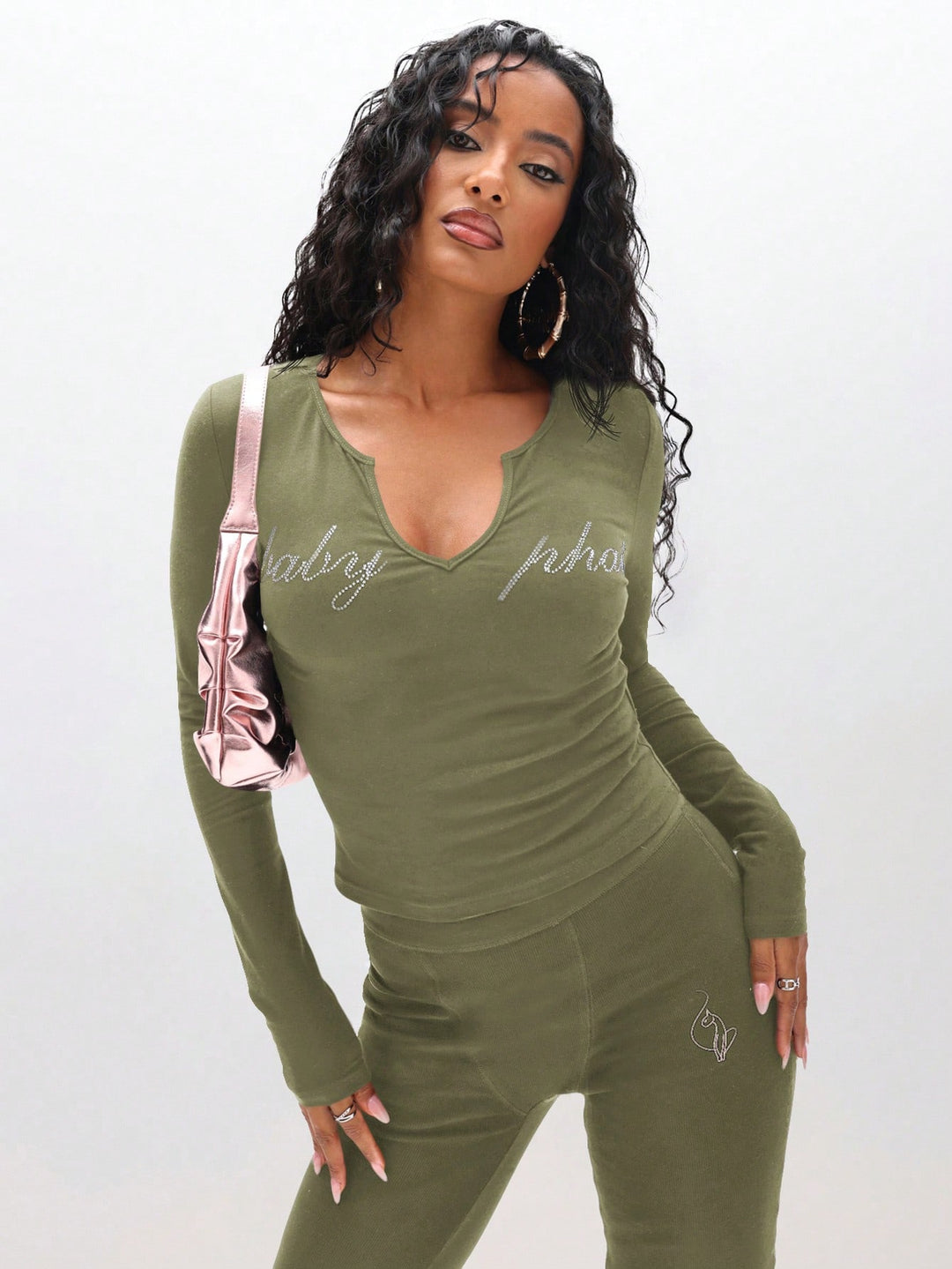 Top SHEIN, kaki