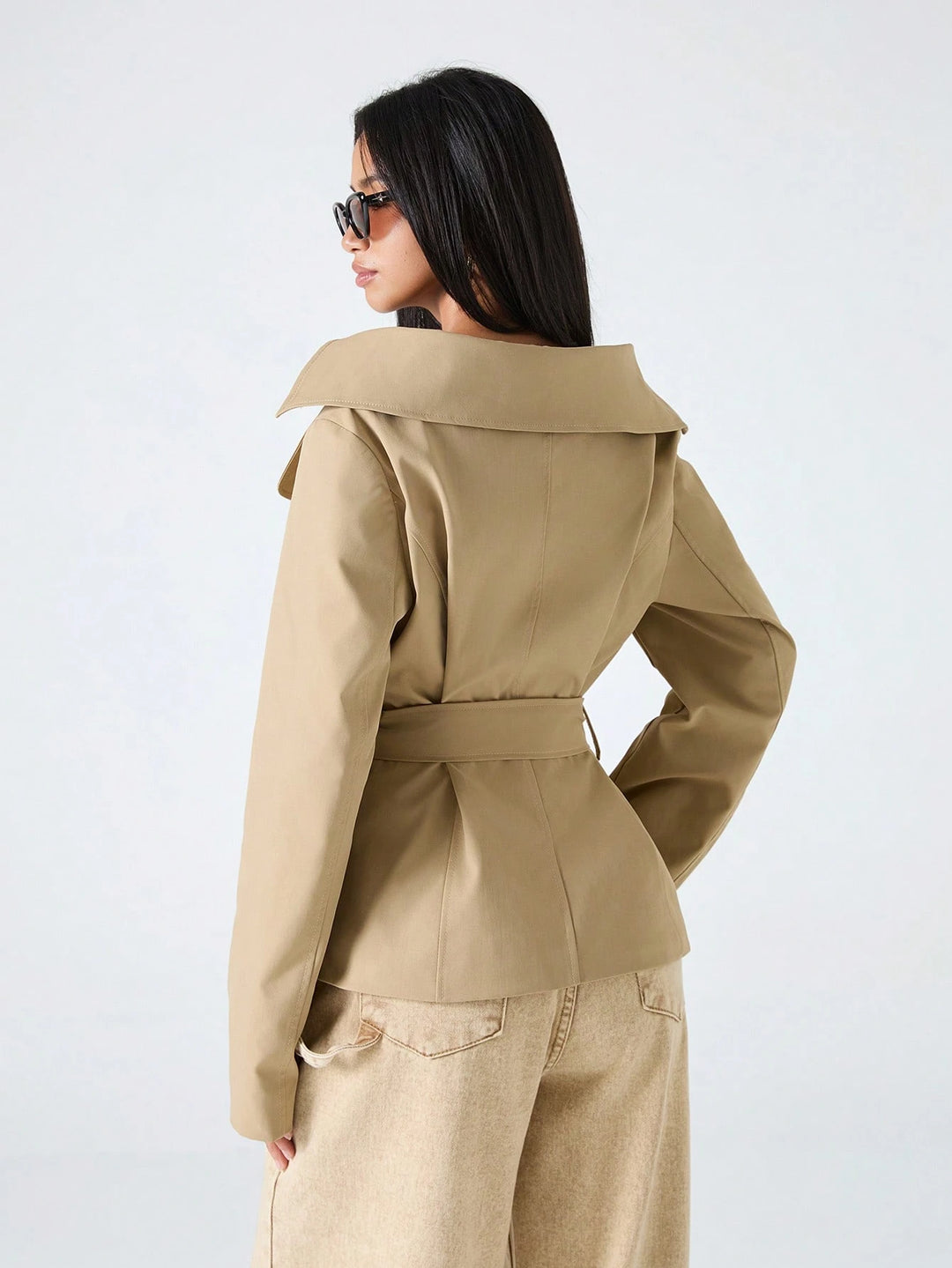 Trench scurt SHEIN, bej