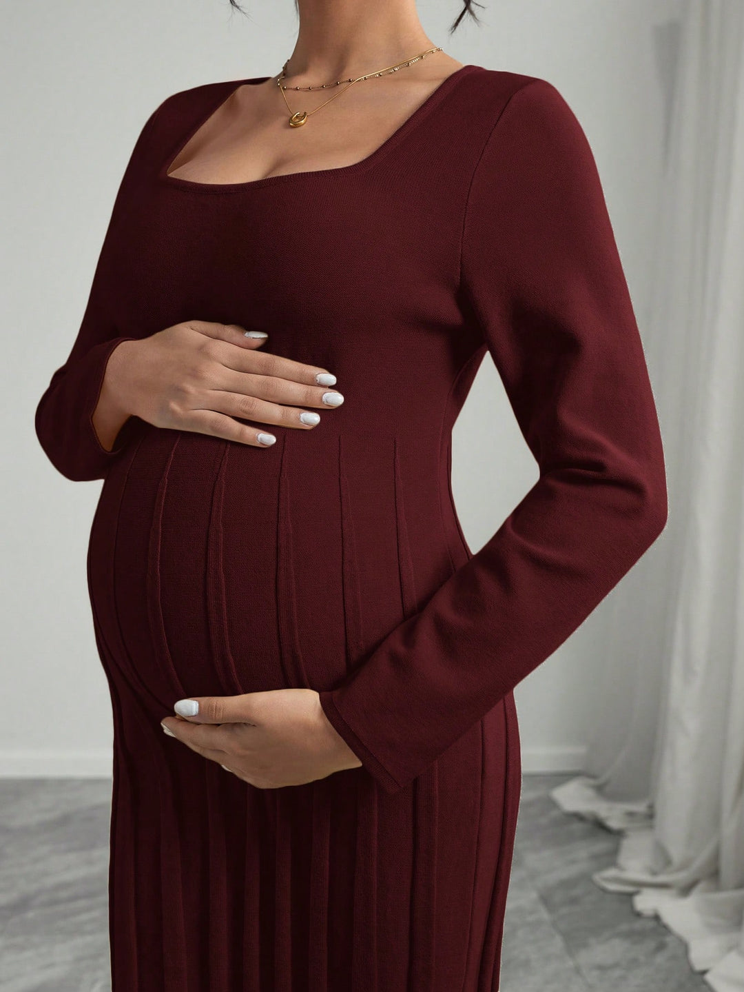 Rochie maxi SHEIN, vișiniu