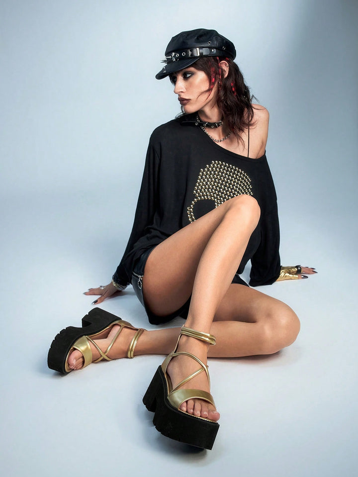 Sandale SHEIN, auriu