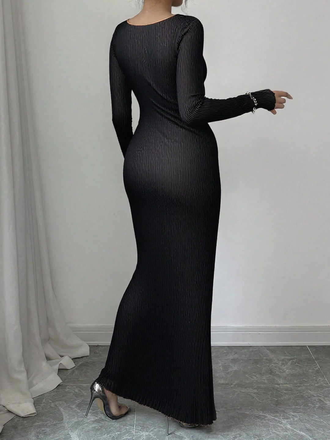 Shein maxi ruha, fekete