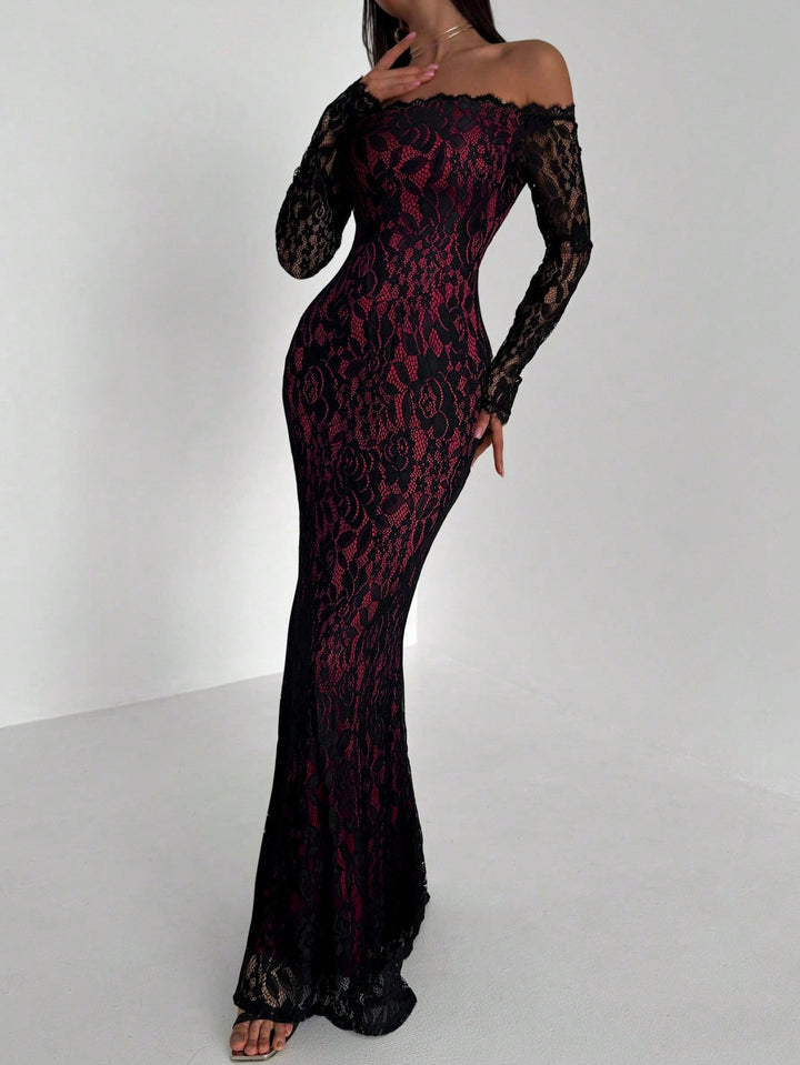 Rochie maxi SHEIN, vișiniu