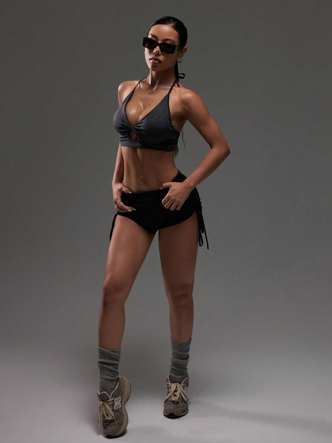 Bustieră sport SHEIN, negru