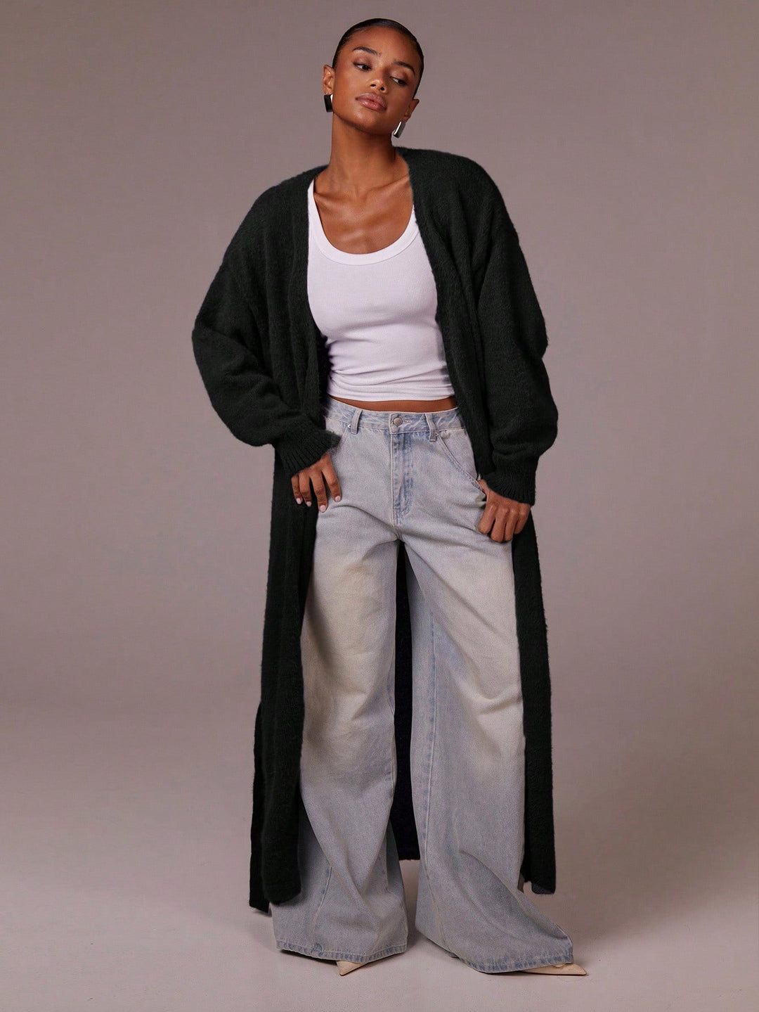 Cardigan SHEIN, negru