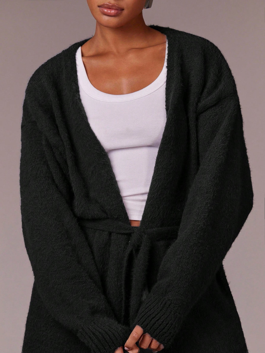 Cardigan SHEIN, negru