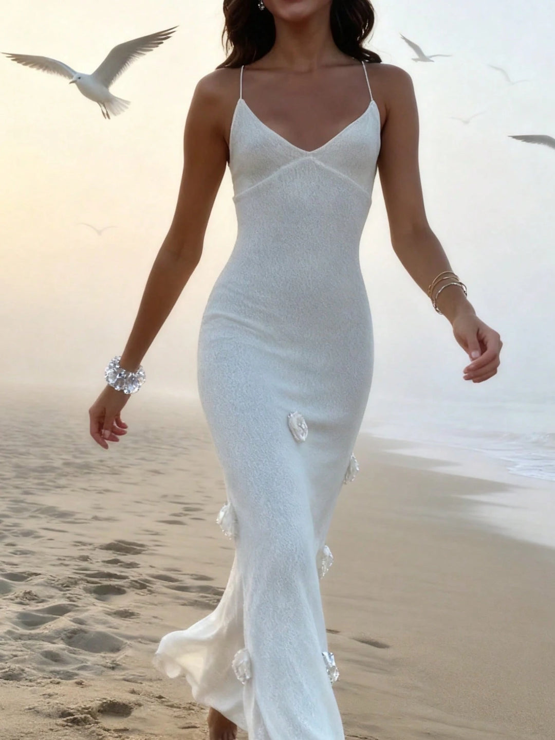 Rochie de plajă SHEIN, alb