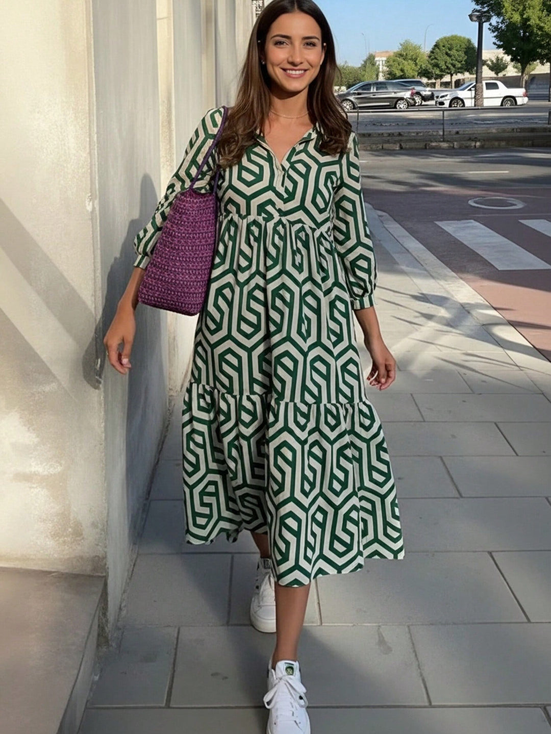 Rochie midi SHEIN, verde