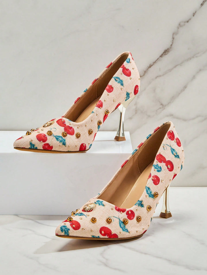 Pantofi cu toc SHEIN, bej