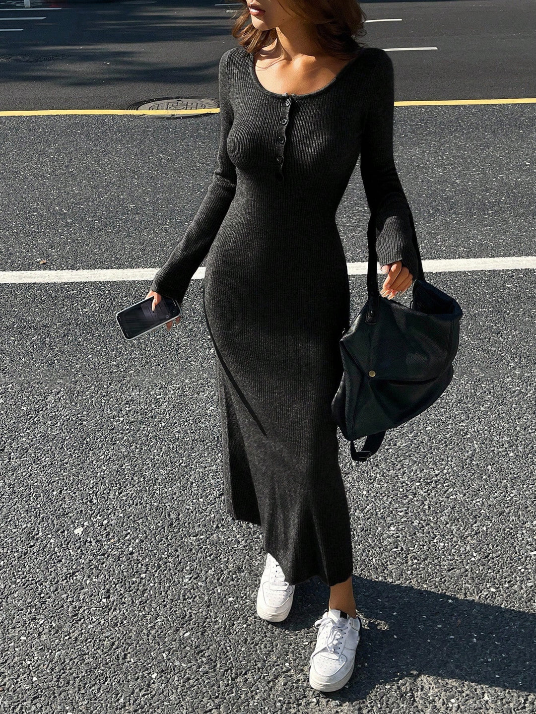 Rochie maxi SHEIN, negru
