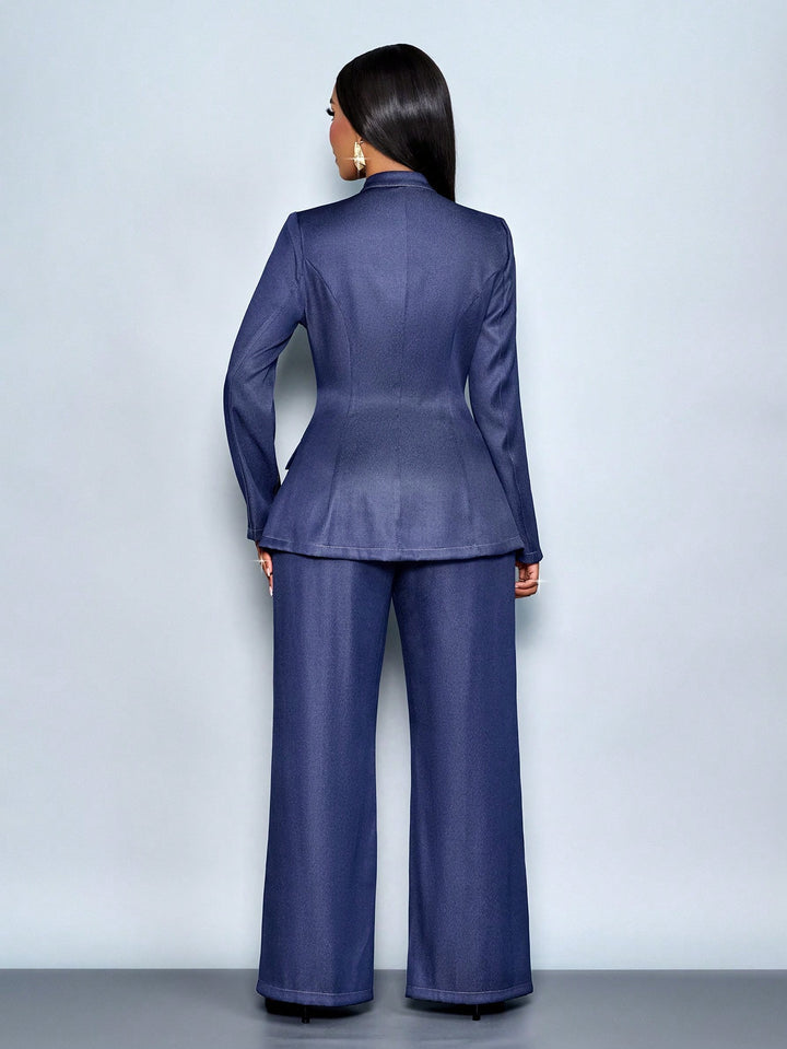 Costum SHEIN, albastru