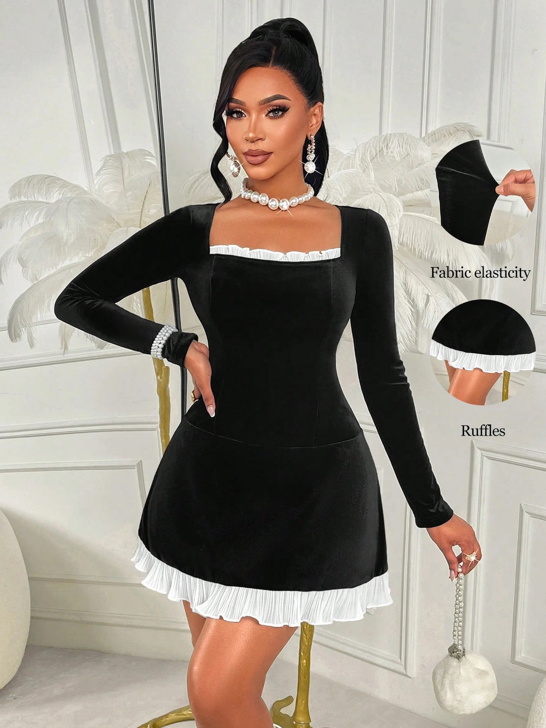 Rochie mini SHEIN, negru