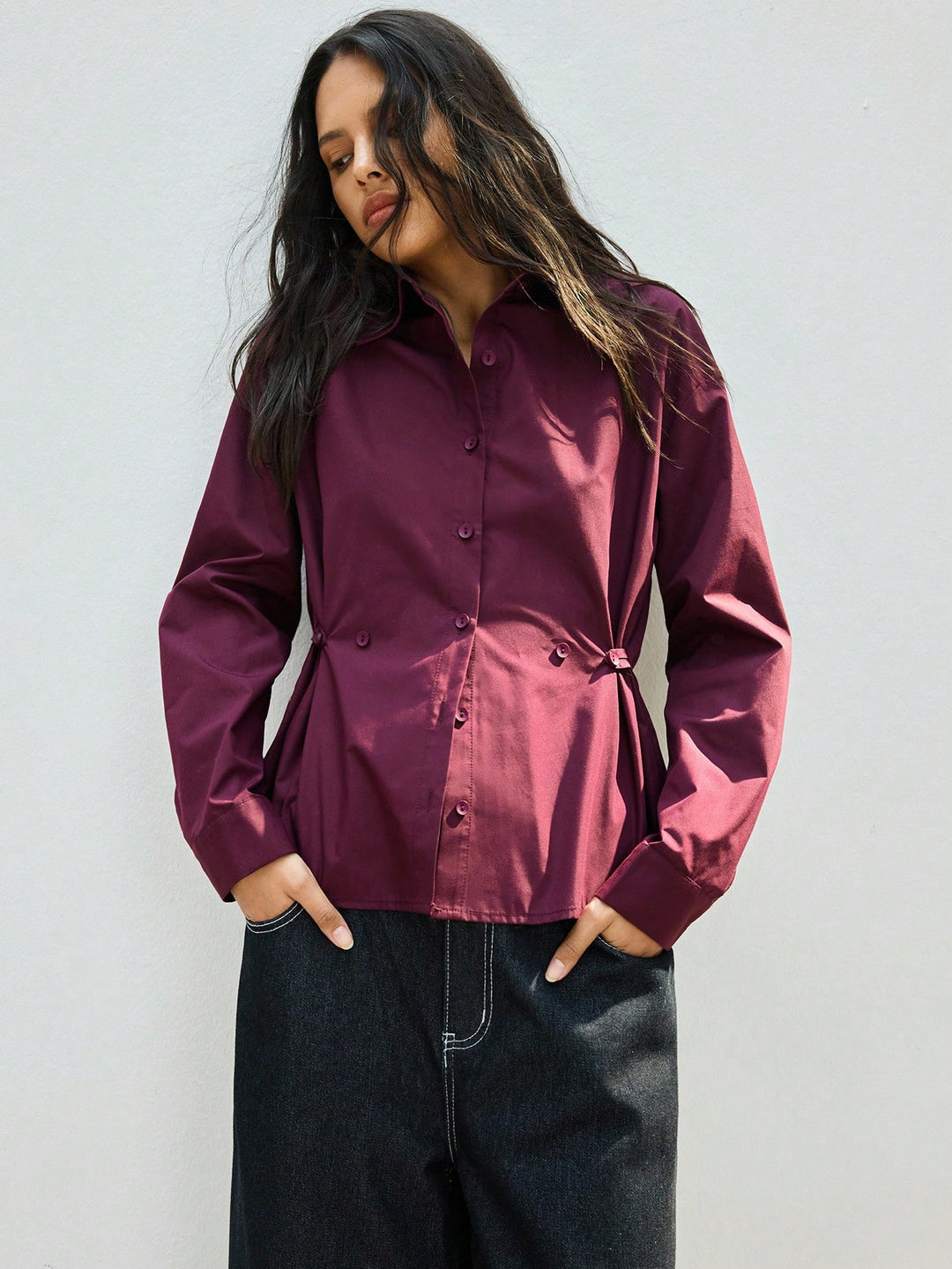 Bluza SHEIN, vișiniu