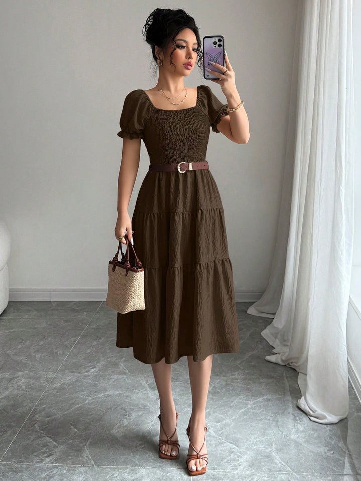 Rochie midi SHEIN, maro