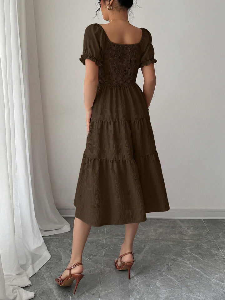 Rochie midi SHEIN, maro