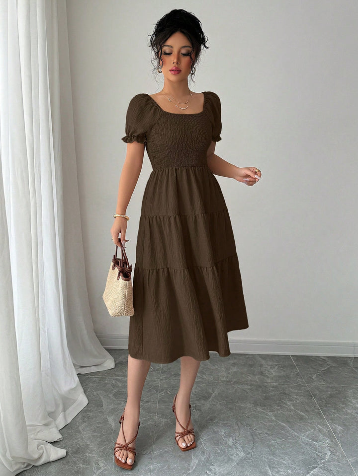 Rochie midi SHEIN, maro