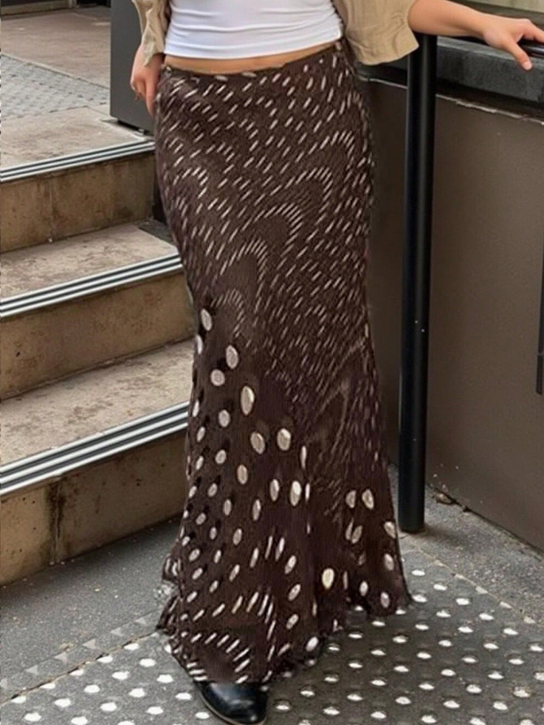 SHEIN maxi szoknya, barna