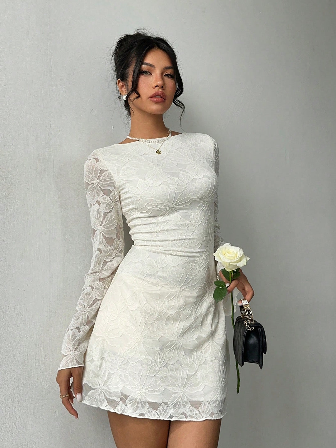 Rochie mini SHEIN, alb