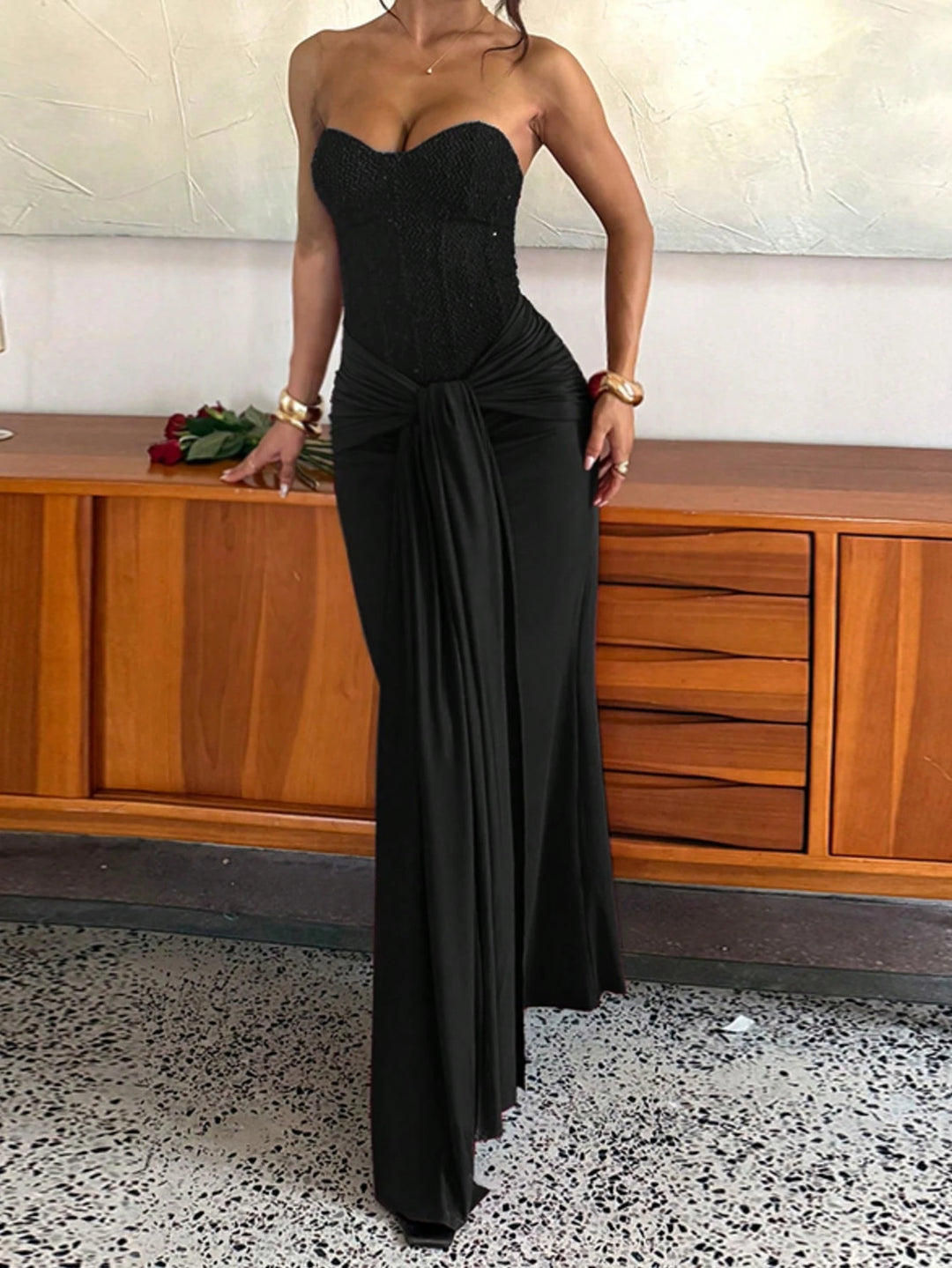 Rochie maxi SHEIN, negru
