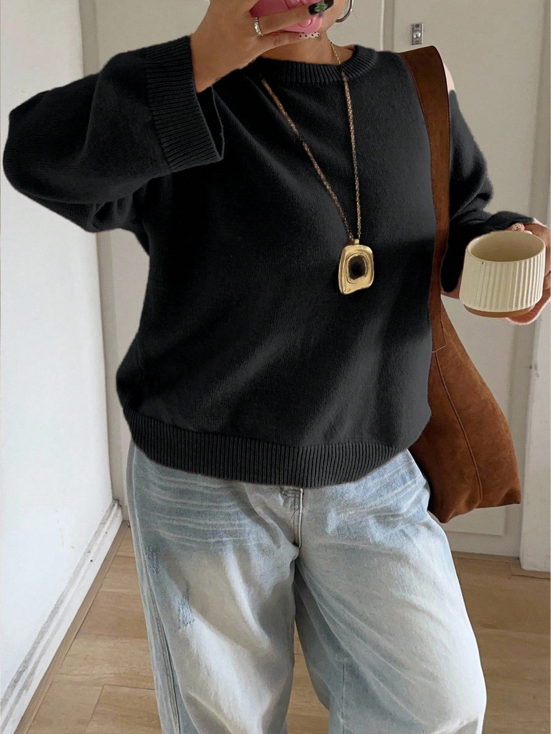 Pulover SHEIN, negru