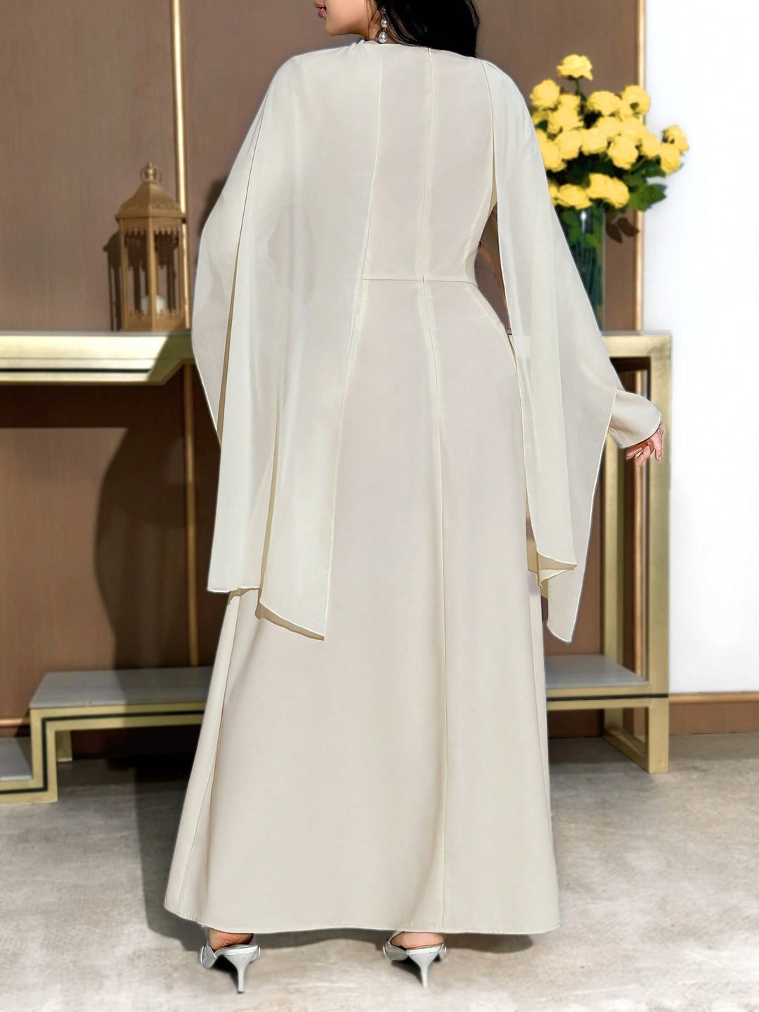 Rochie maxi SHEIN, bej