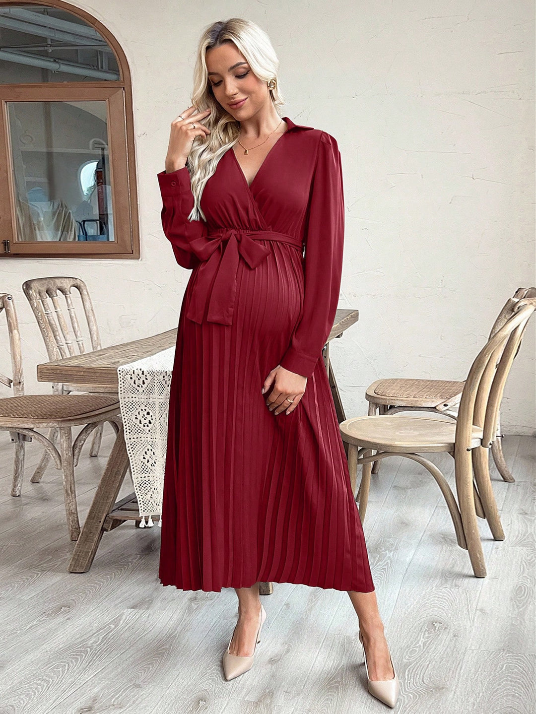 Rochie midi  SHEIN, vișiniu
