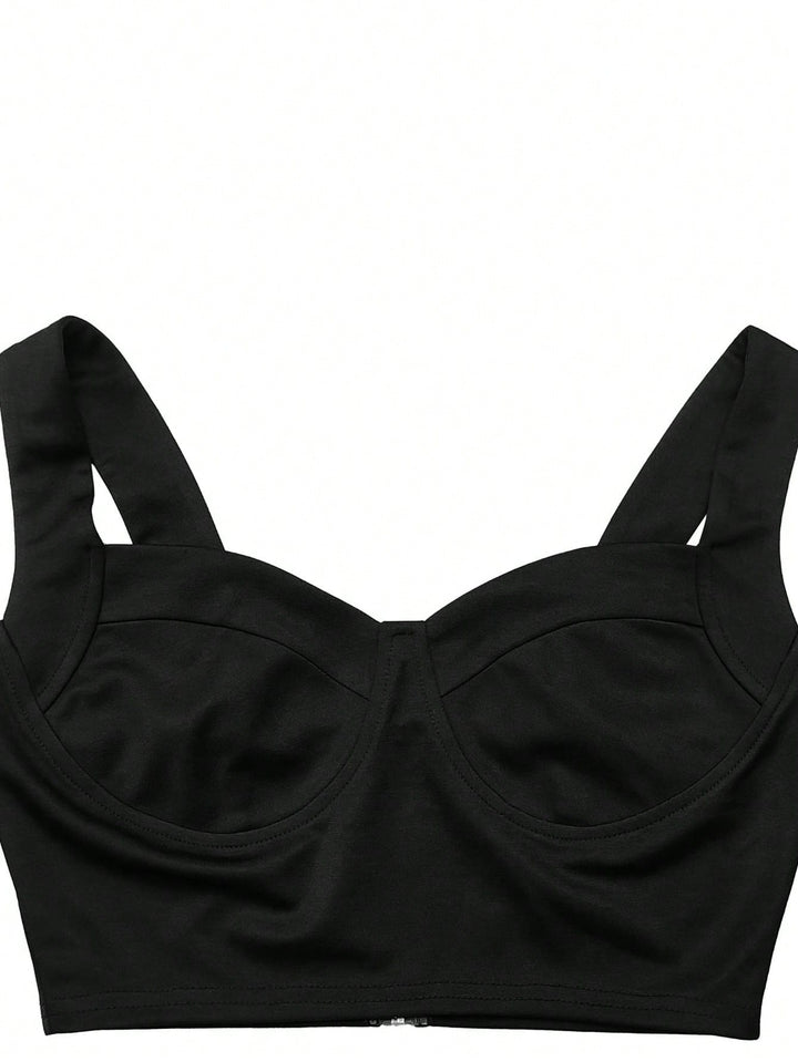 Set de top și fustă SHEIN, negru