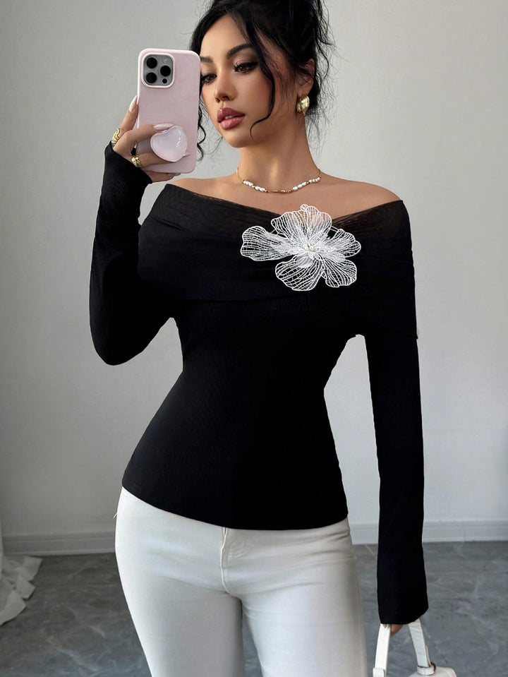 SHEIN blúz, fekete