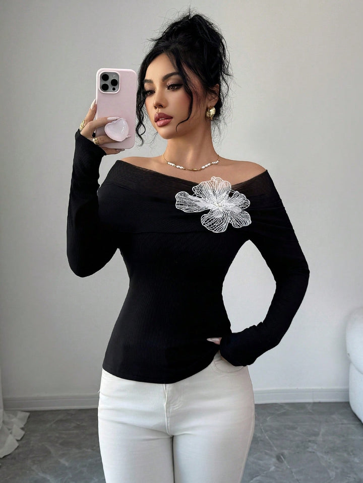 SHEIN blúz, fekete