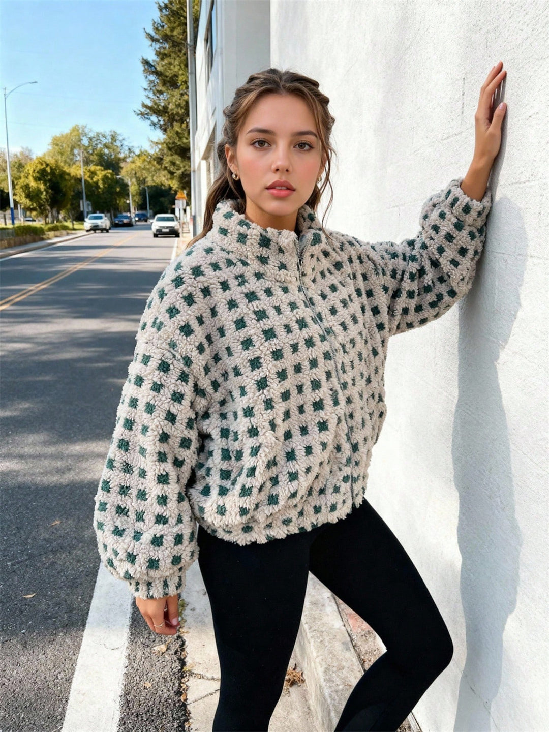 Palton SHEIN, verde