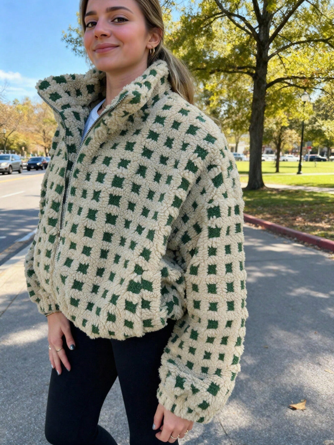 Palton SHEIN, verde