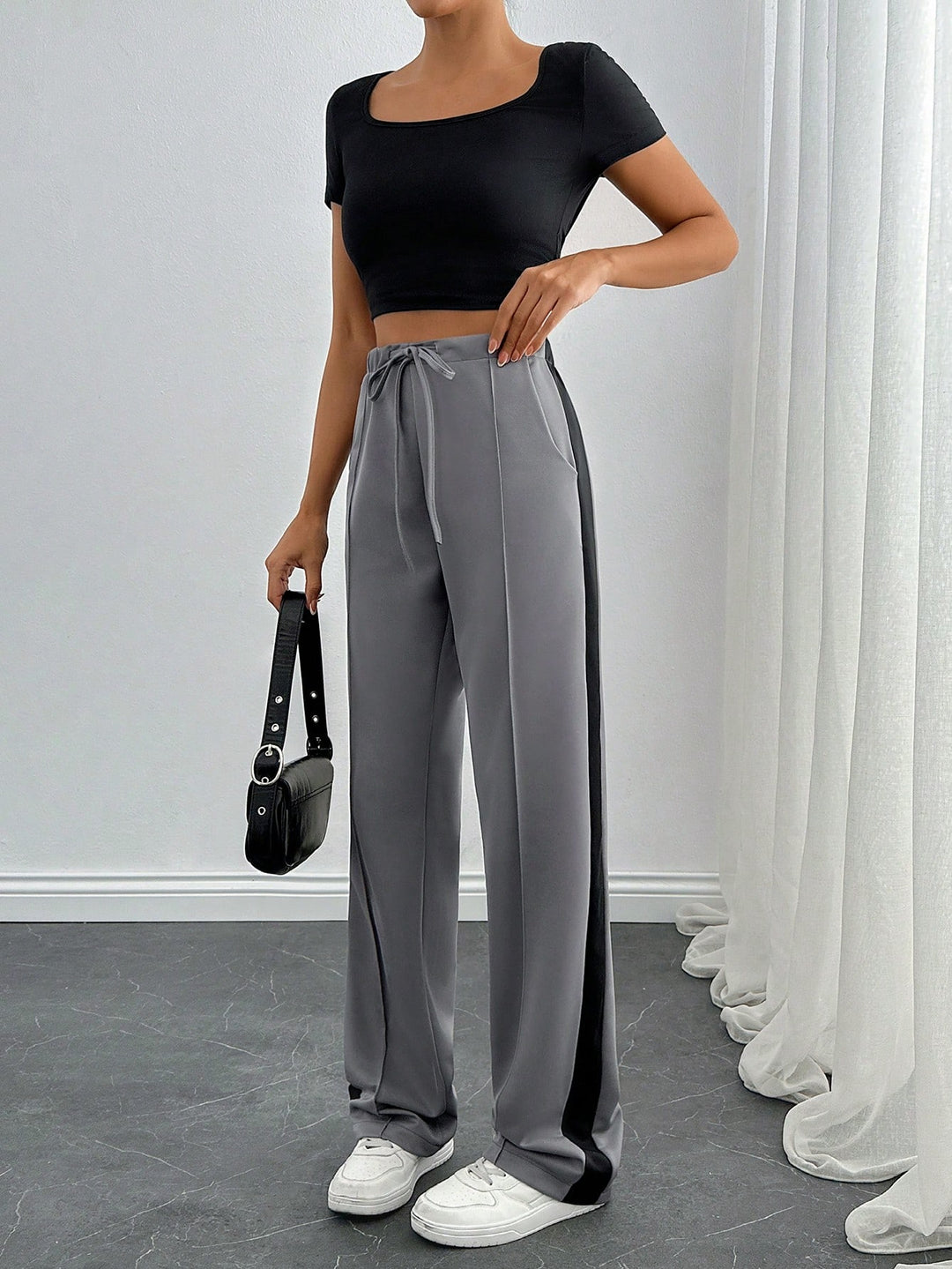 Pantaloni SHEIN, gri