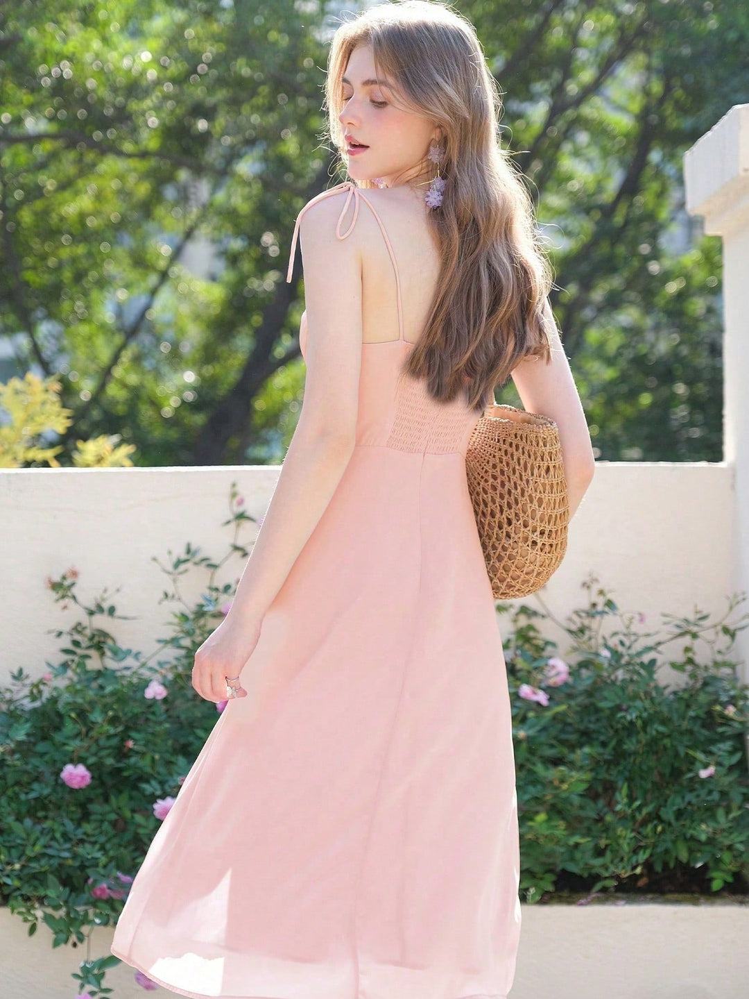 Rochie midi SHEIN, roz
