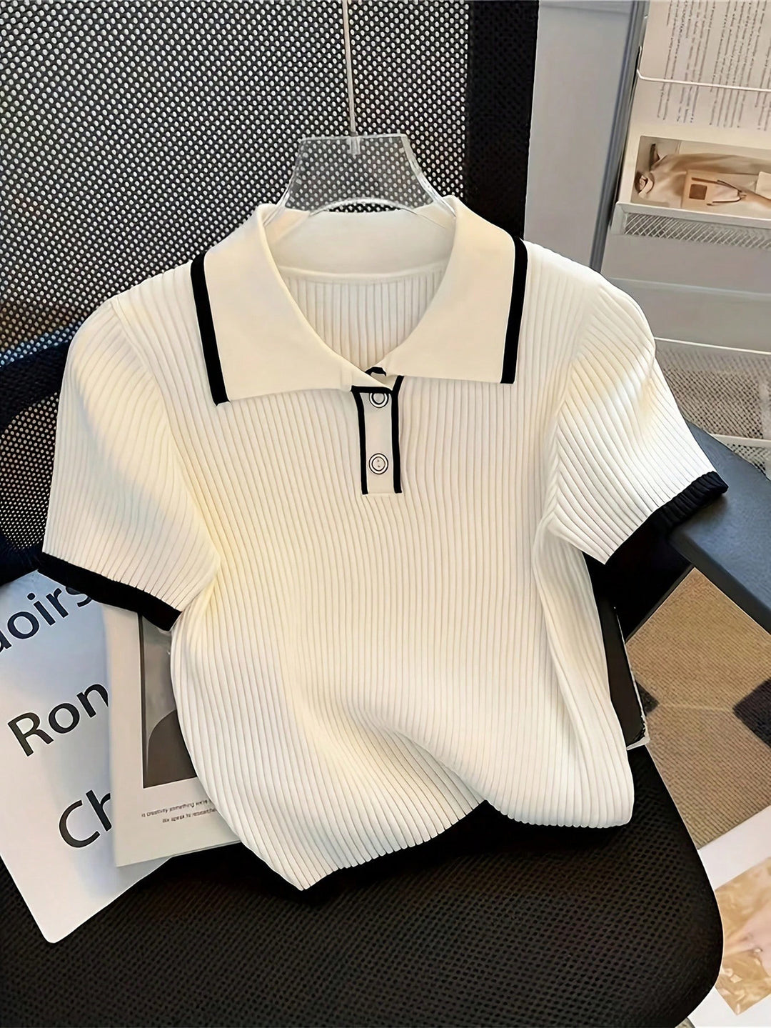 Tricou polo SHEIN, alb