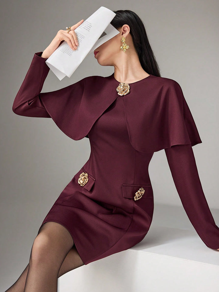 Rochie scurtă SHEIN, vișiniu