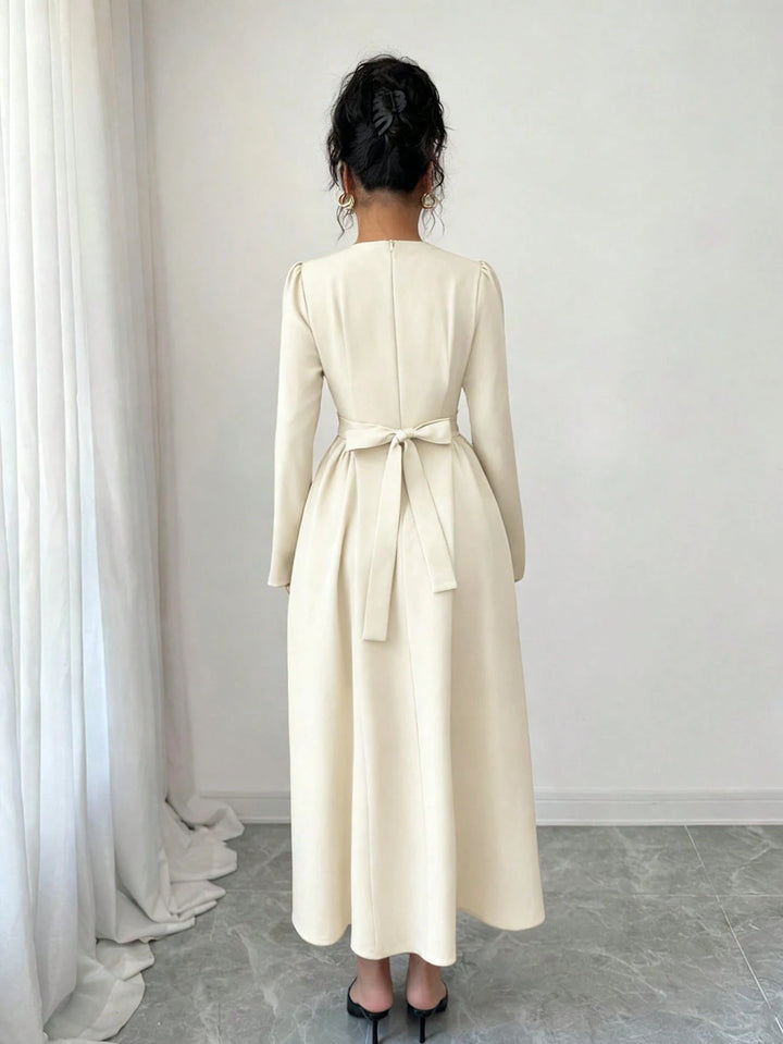 Rochie maxi Shein, crem