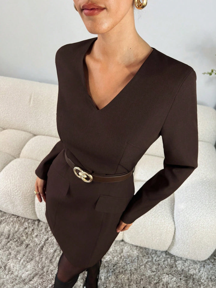 Rochie scurtă SHEIN, maro