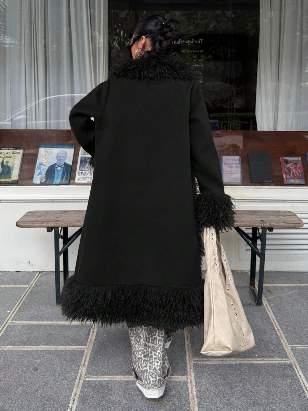 Palton lung SHEIN, negru
