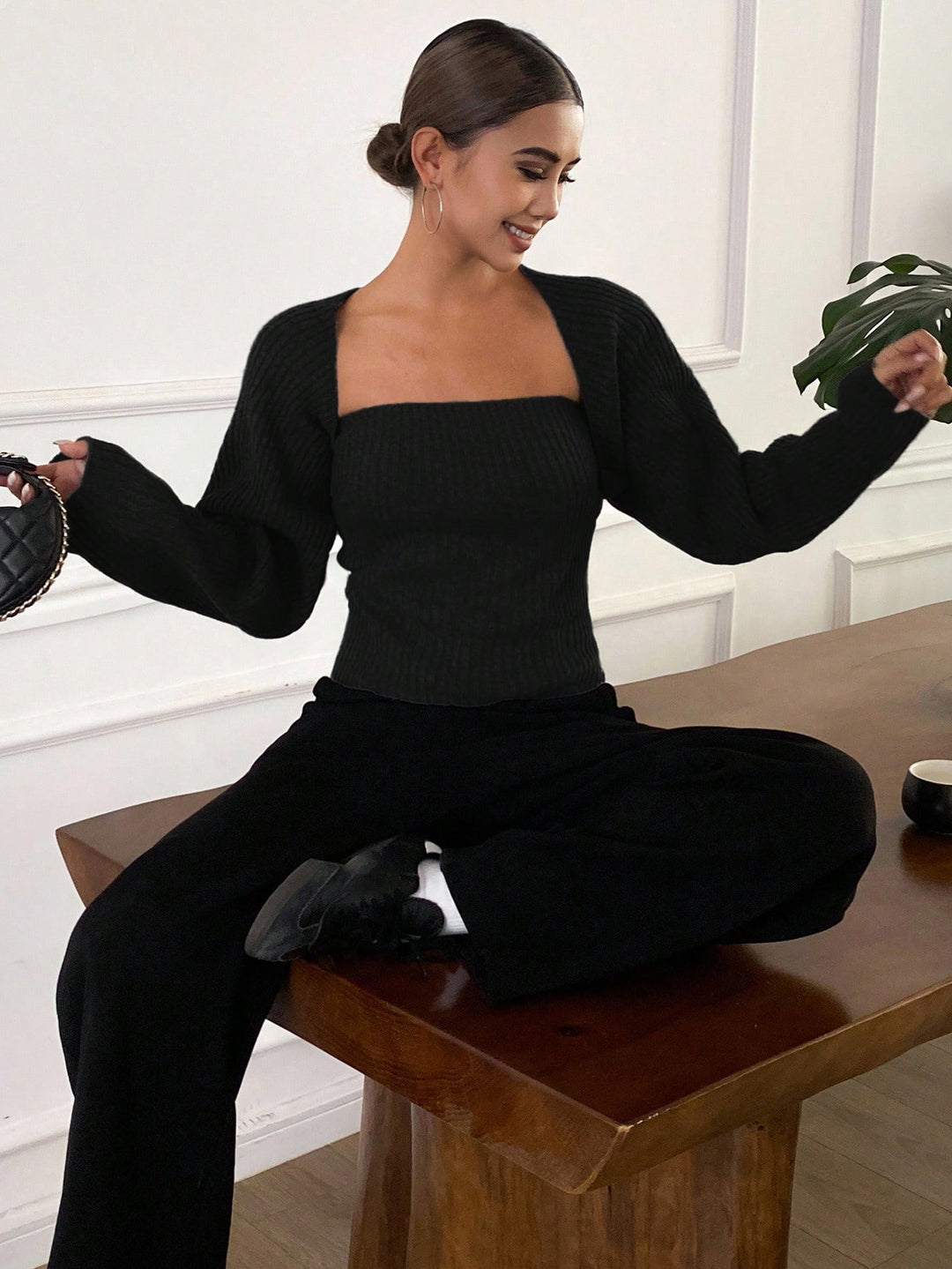 Pulover SHEIN, negru