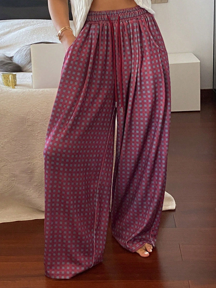 Pantaloni SHEIN, vișiniu