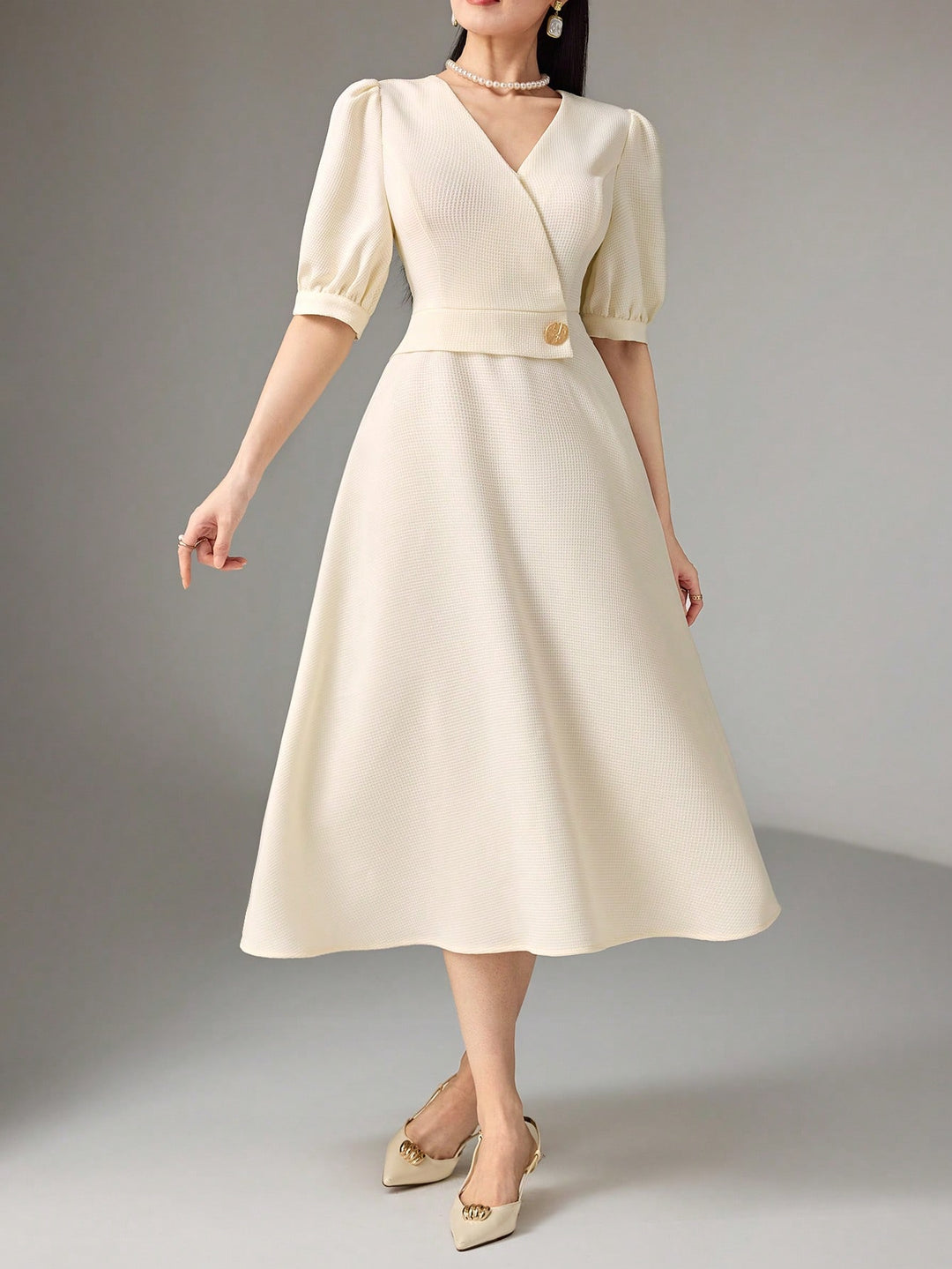 Rochie midi SHEIN, alb