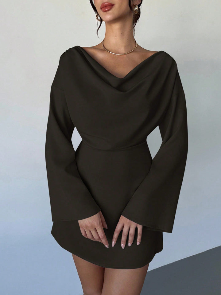 SHEIN Mini Dress, Brown