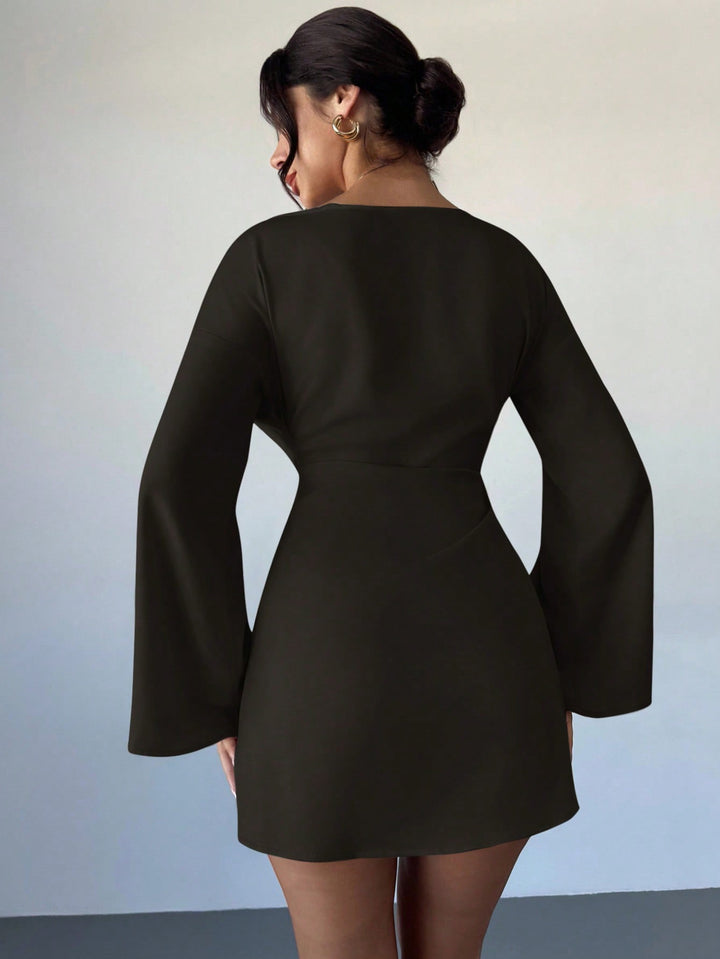 SHEIN Mini Dress, Brown