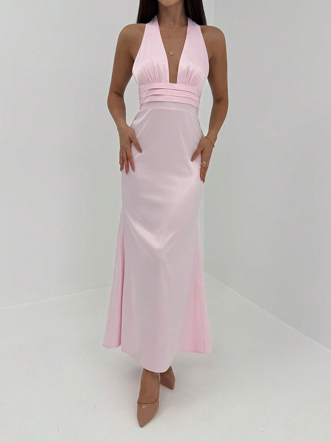 Rochie maxi SHEIN, roz