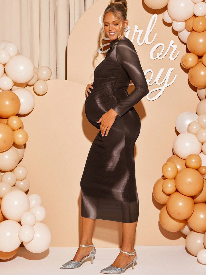 Rochie maxi SHEIN, maro