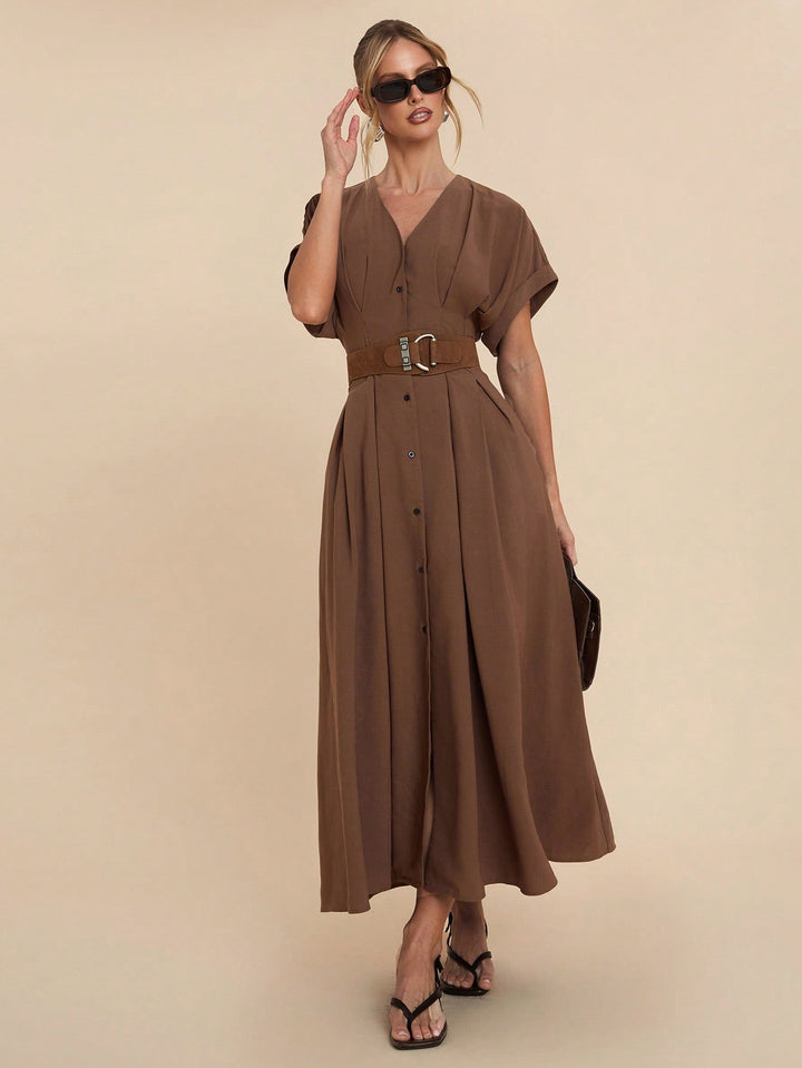 Rochie maxi SHEIN, maro