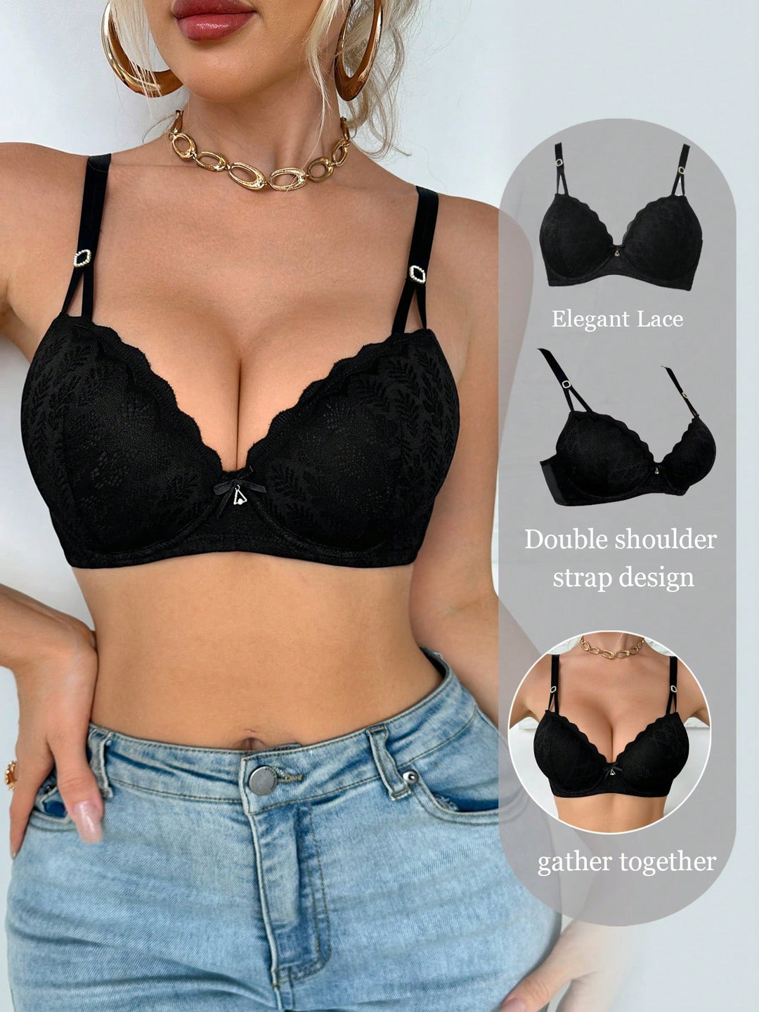 Sutien SHEIN, negru